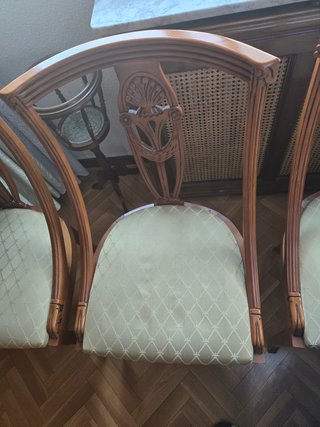 Conjunto 6 Sillas Clásicas Madera Vintage