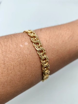 Pulsera Oro 18kt Cadena Hungarina 22cm