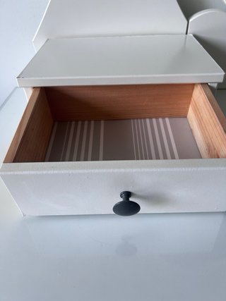 Tocador blanco con espejo y cristal Ikea