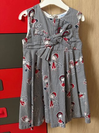 Vestido Mayoral niña rayas y muñecas