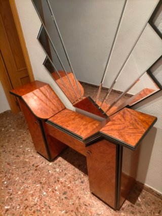 Mueble recibidor con espejo Art Déco