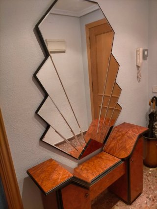 Mueble recibidor con espejo Art Déco