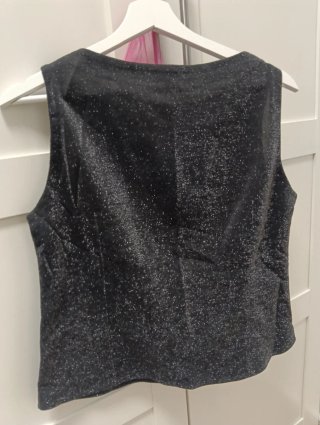 Blusa sin mangas brillante