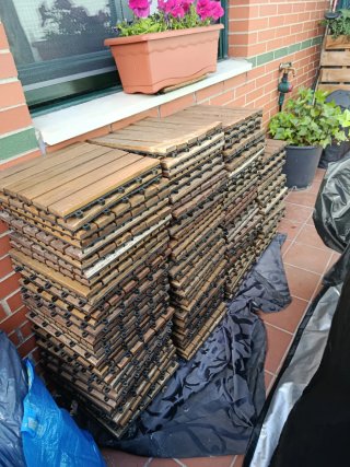 Baldosas de madera para exterior