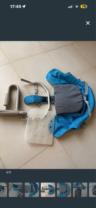 Trona de viaje plegable para bebés, incluye bolsa