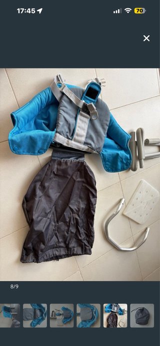 Trona de viaje plegable para bebés, incluye bolsa