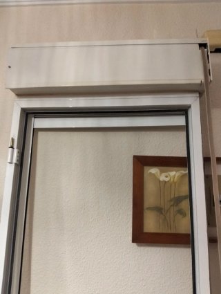 Puerta aluminio blanco doble cristal
