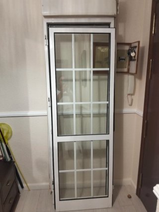 Puerta aluminio blanco doble cristal