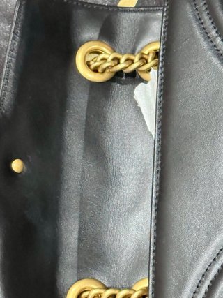 Borsa Gucci nera con cuore trapuntato