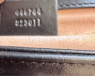 Borsa Gucci nera con cuore trapuntato