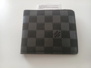 Billetera estilo  Louis Vuitton Negra Damier