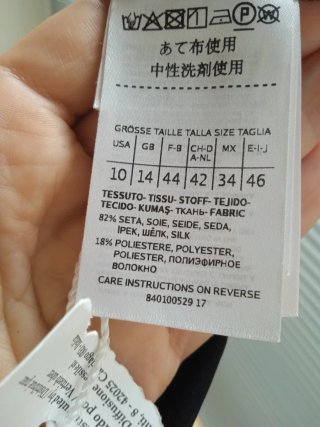 Abito pura seta midi Intrend  con cartellino Nero