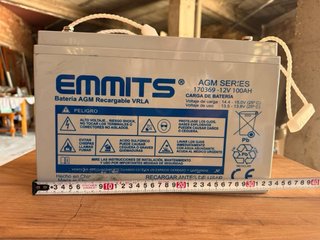 2 Baterías AGM Emmits 12V 100AH