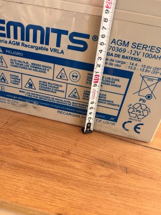 2 Baterías AGM Emmits 12V 100AH