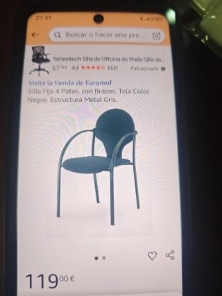 Silla de oficina negra