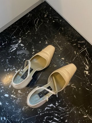 Zapatos de Novia Talla 39 Beige/Blanco