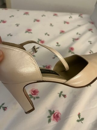 Zapatos de Novia Talla 39 Beige/Blanco