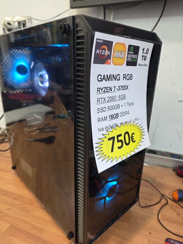 PC Gaming Ryzen 7 3700X RTX 2060 16GB RAM