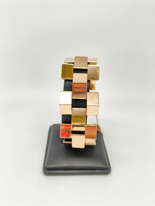 Pulsera Maciza Oro 18kt eslabones piramidales