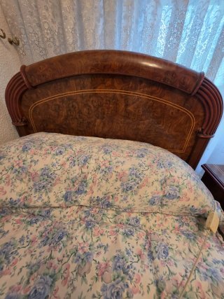 Cama individual madera + mesilla noche
