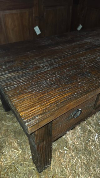 Mesa centro madera maciza 4 cajones