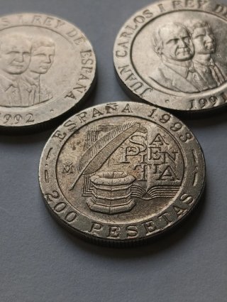 3 Monedas 200 Pesetas