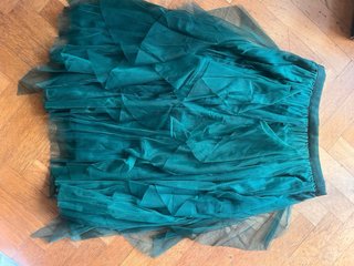 Falda tul verde cascada