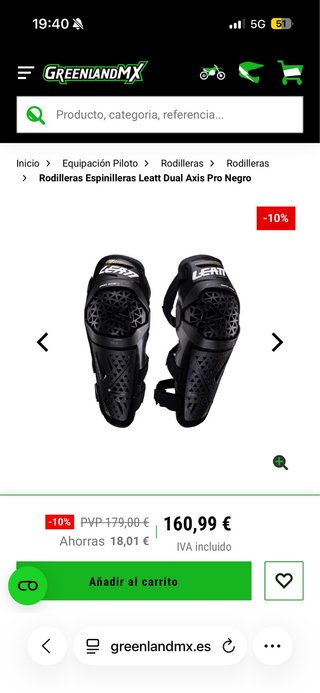 Rodilleras Leatt Dual Axis Pro L-XL