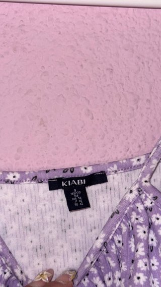 Vestido floral lila Kiabi Talla S
