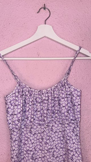 Vestido floral lila Kiabi Talla S