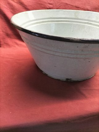 Alguidar antigo de esmalte