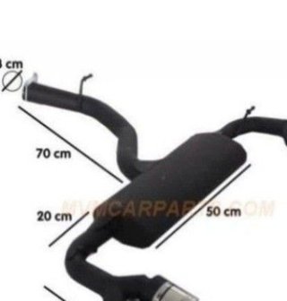 Silencioso trasero tipo Golf R para VW Golf 7.5