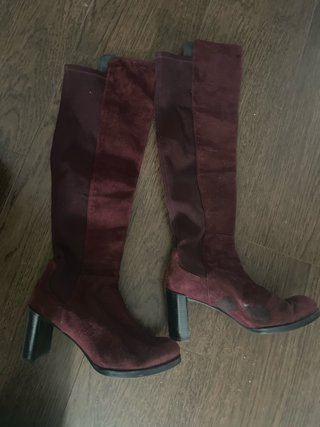 Botas STUART WEITZMAN Ante Granate Talla 37