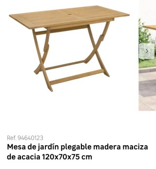 Tavolo da giardino pieghevole in legno di acacia