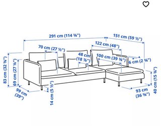 Sofá 4 plazas chaislongue Fridtuna beige ikea