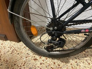 Bicicleta Plegable ROCASANTO Negra con Cesta