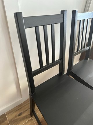 Sillas de comedor de madera negra Ikea (2 u)