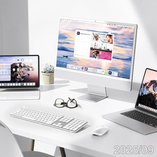 OMOTON Teclado Inalambrico Bluetooth Mac ESP Plata