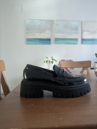 Mocasines plataforma negros