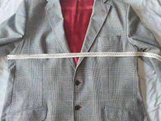 Blazer El Ganso Gris Cuadros Rojo