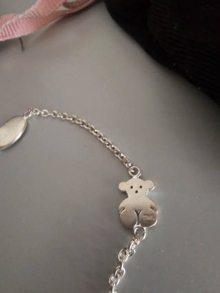 Pulsera Tous Oso y Oval Plata