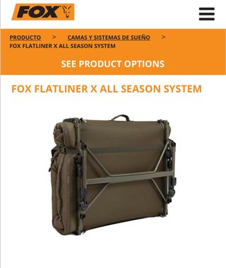 Bedchair Sistema Fox Flatliner X Todas Estaciones
