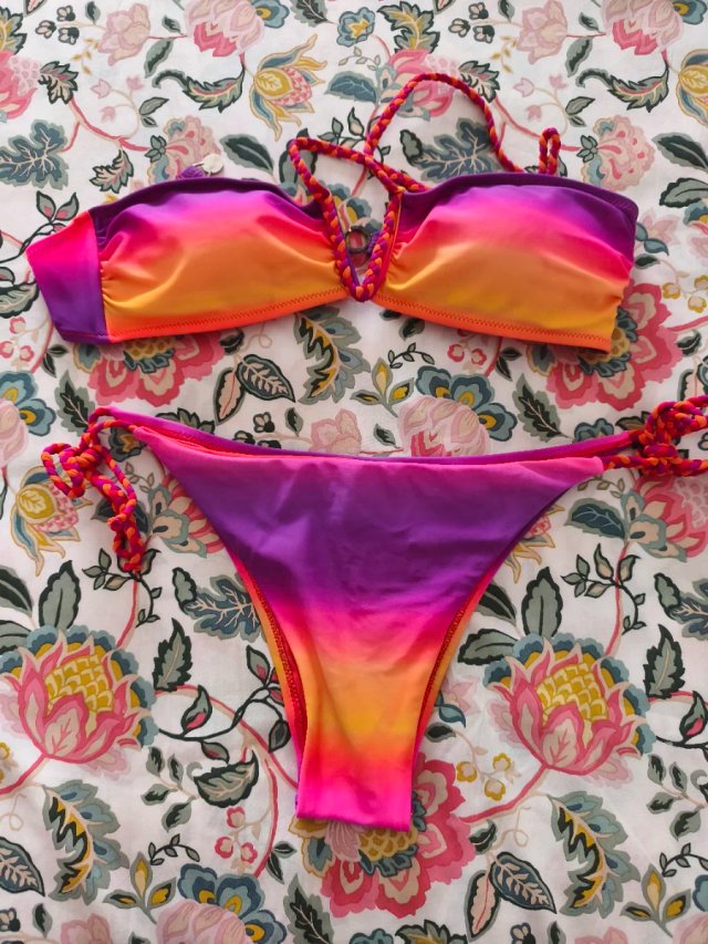 Bikini Mujer Degradado Rosa y Morado