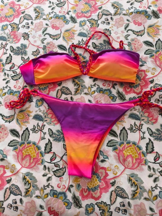 Bikini Mujer Degradado Rosa y Morado