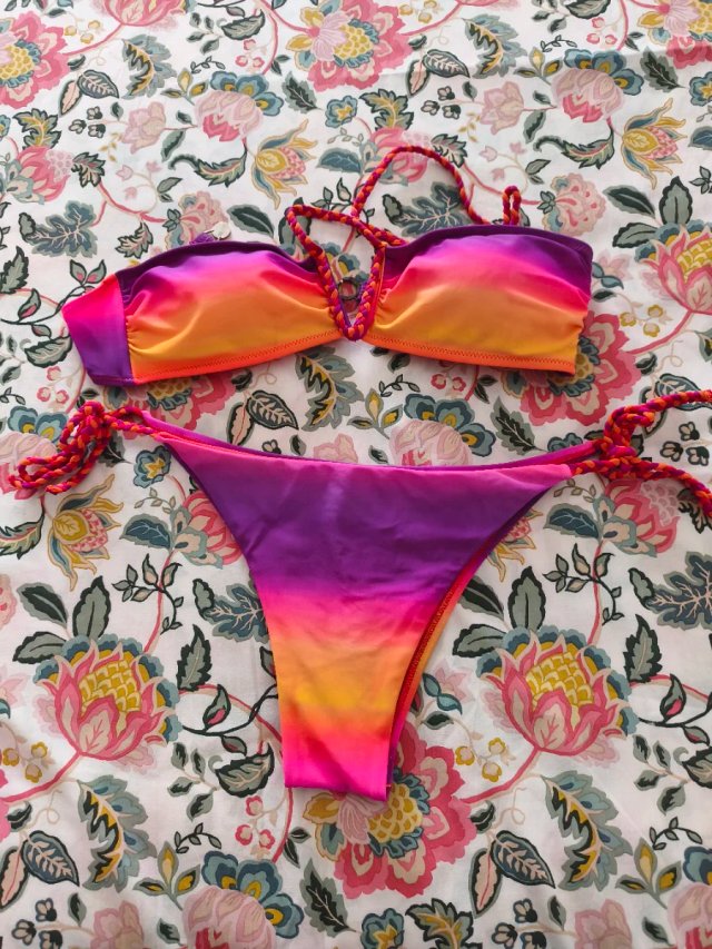 Bikini Mujer Degradado Rosa y Morado