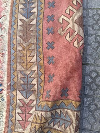 Alfombra de lana multicolor