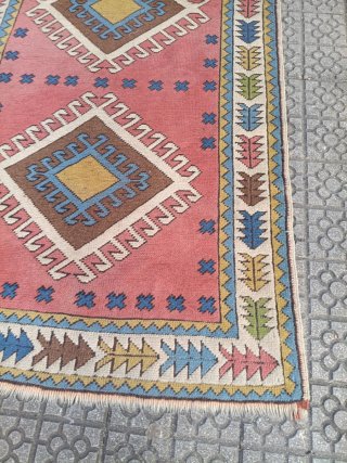 Alfombra de lana multicolor