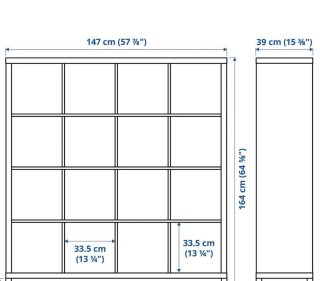 Estantería modular Ikea negra