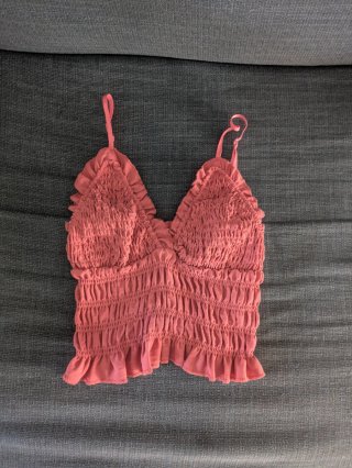 Conjunto rosa fruncido talla xs/s