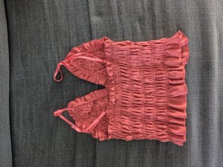 Conjunto rosa fruncido talla xs/s